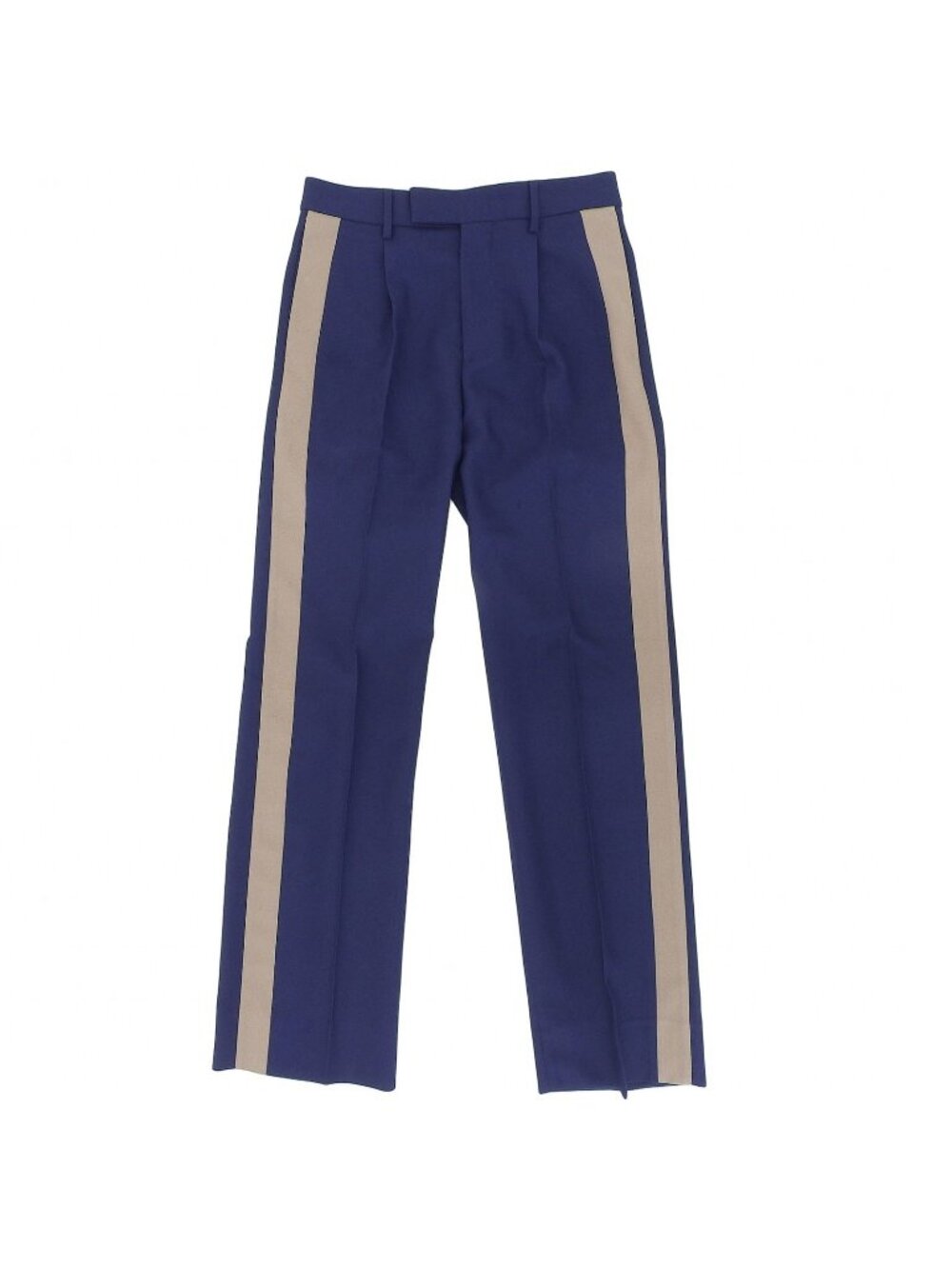Gucci Zapai Side Line Zipper Fly Trousers Fluid Drill Pants Navy 44